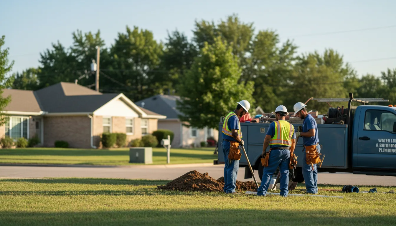 Residential water line and bathroom plumbing service in Marion, MS
